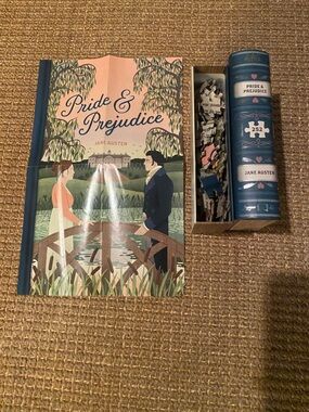 Professor puzzle Pink and Green Illustrated Jane Austen Puzzle Set